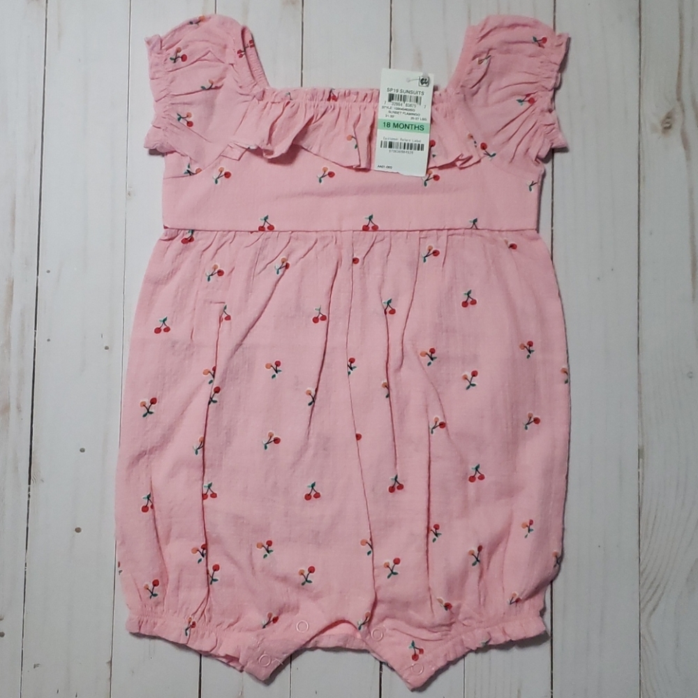Macy's First Impressions pink cherry bodysuit